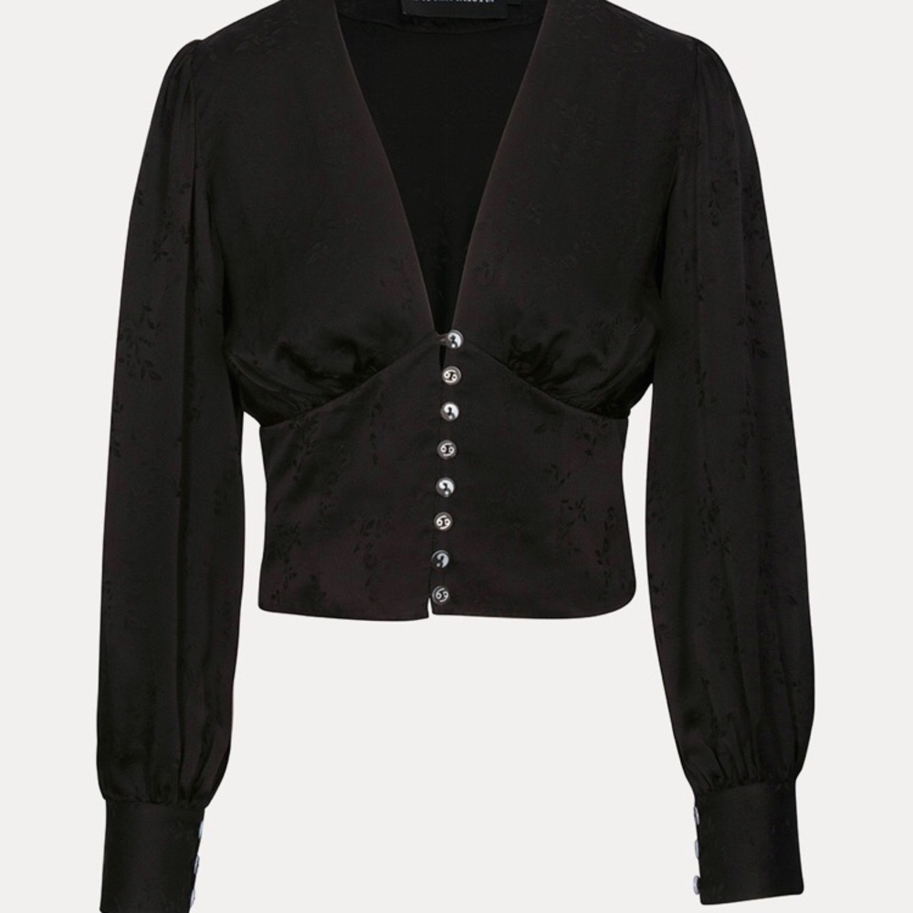 Realisation Par Kaia cropped top in Voodoo